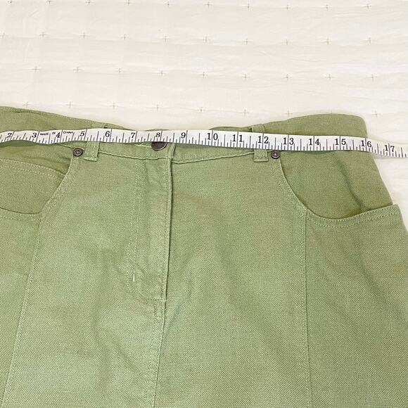 Vintage Woolrich Women’s 10 Cotton Twill Apple Green A-Line Mini Skirt Y2K - Picture 7 of 8